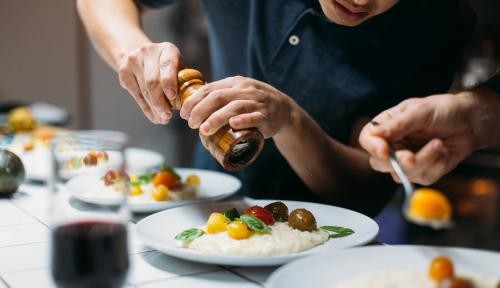 Gastronomie Anrichtung Gericht Gastronomie Anrichtung Gericht