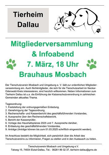 Plakat Mitgliederversammlung Plakat Mitgliederversammlung