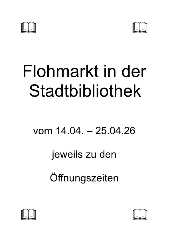 Bücherflohmarkt in der Stadtbibliothek